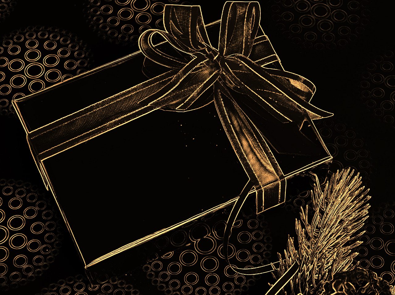 Christmas Wallpaper In Black