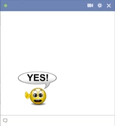 Facebook smiley saying yes