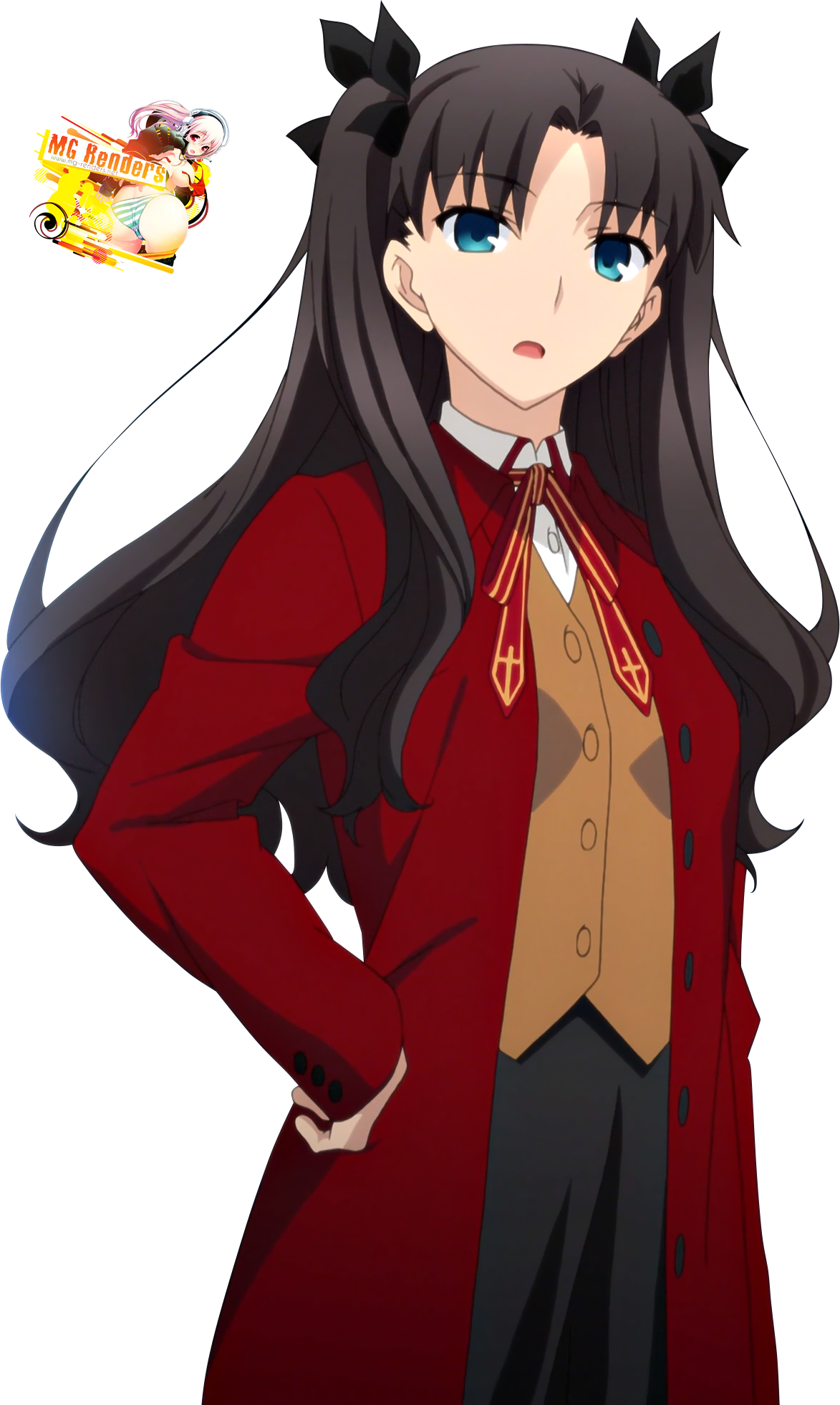 Fate/stay night - Tohsaka Rin Render 12 - Anime - PNG Image (Without