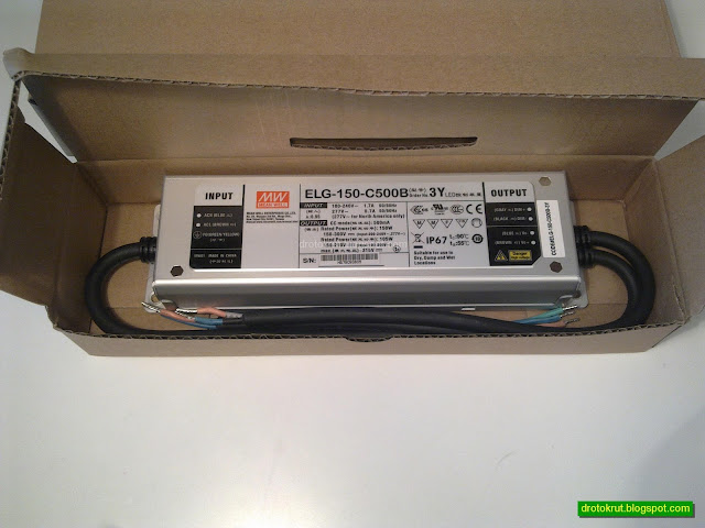 LED драйвер тока Mean Well ELG-150-C500B-3Y в коробке