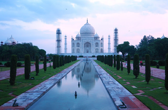 Taj Mahal at sunrise 