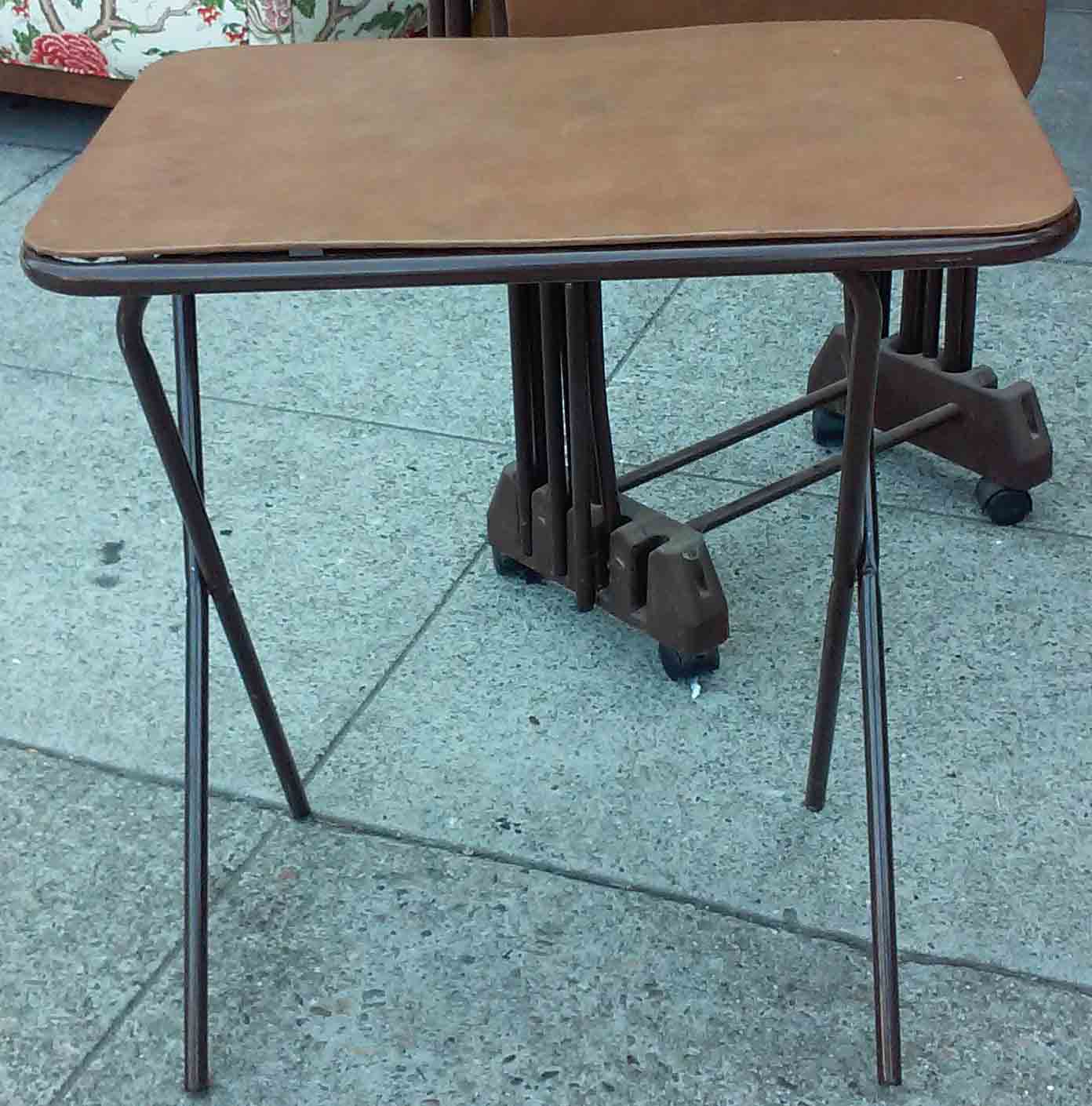 UHURU FURNITURE & COLLECTIBLES SOLD Cosco TV Trays with Stand 25 / set