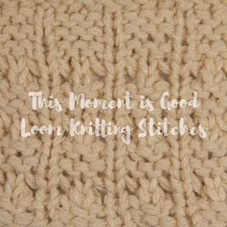 Textured eyelet stitch loom knitting stitch dictionary