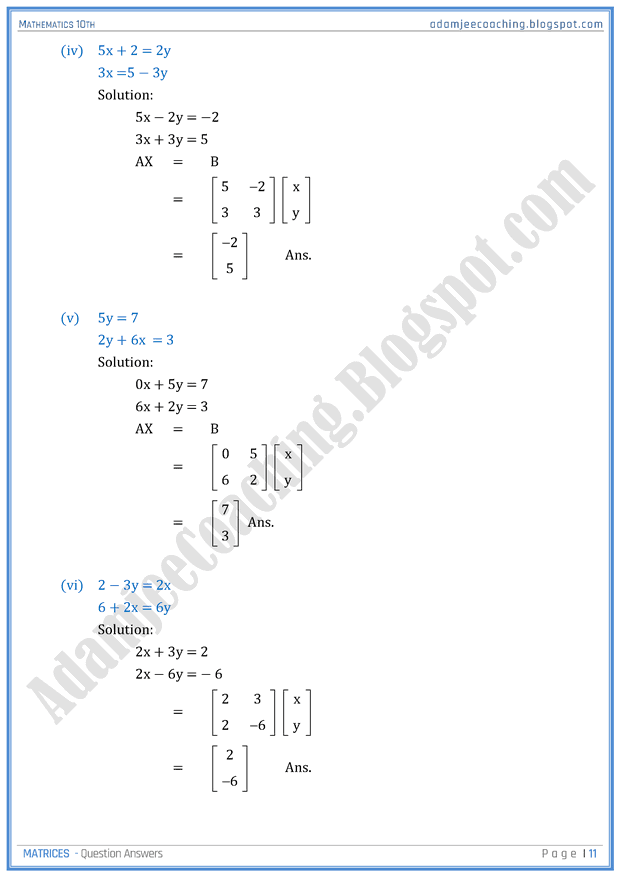 matrices-question-answers-mathematics-10th