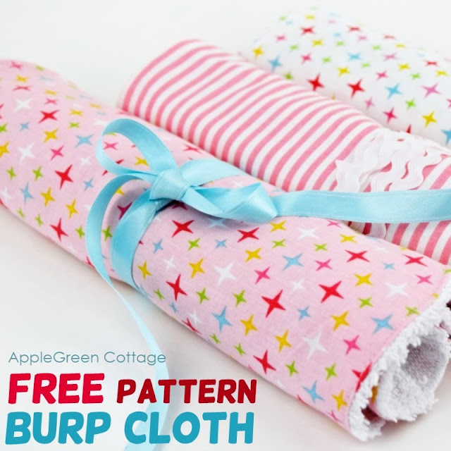 Free Burp Cloth Pattern So cute! AppleGreen Cottage