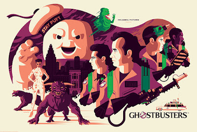 San Diego Comic-Con 2018 Exclusive Ghostbusters Glow in the Dark Variant Screen Print by Tom Whalen x Mondo