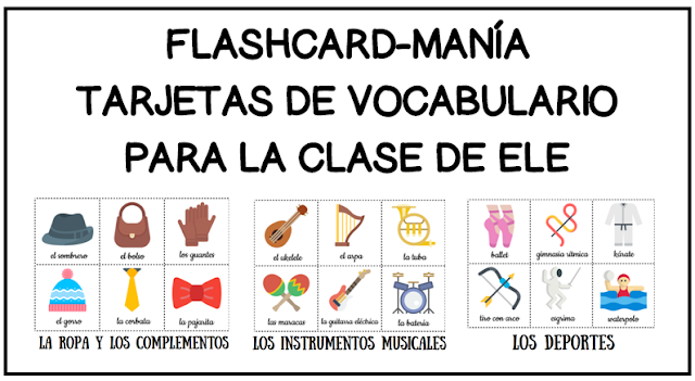 damnificados dedo Almacén LACLASEDEELE: FLASHCARD-MANÍA: TARJETAS DE VOCABULARIO