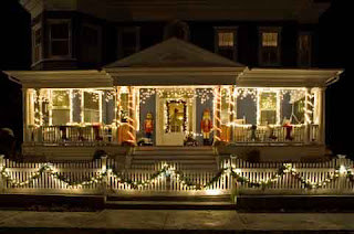 Beautiful house outdoor decoration of Christmas lights ideas hd(hq) wallpaper