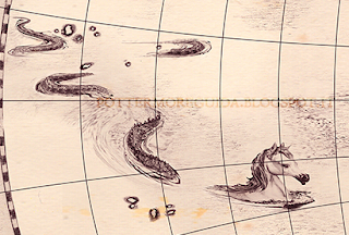 Un Serpente Marino nella mappa delle Scuole di Magia