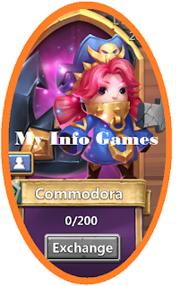 Commodora - Pahlawan Legenda Baru (Hero Legends) - Castle Clash juga mempunyai Keahlian atau Skill yang luar biasa Commodora - Pahlawan Legenda Baru (Hero Legends) - Castle Clash