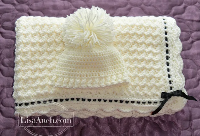 free crochet pattern,baby blanket, crochet hat