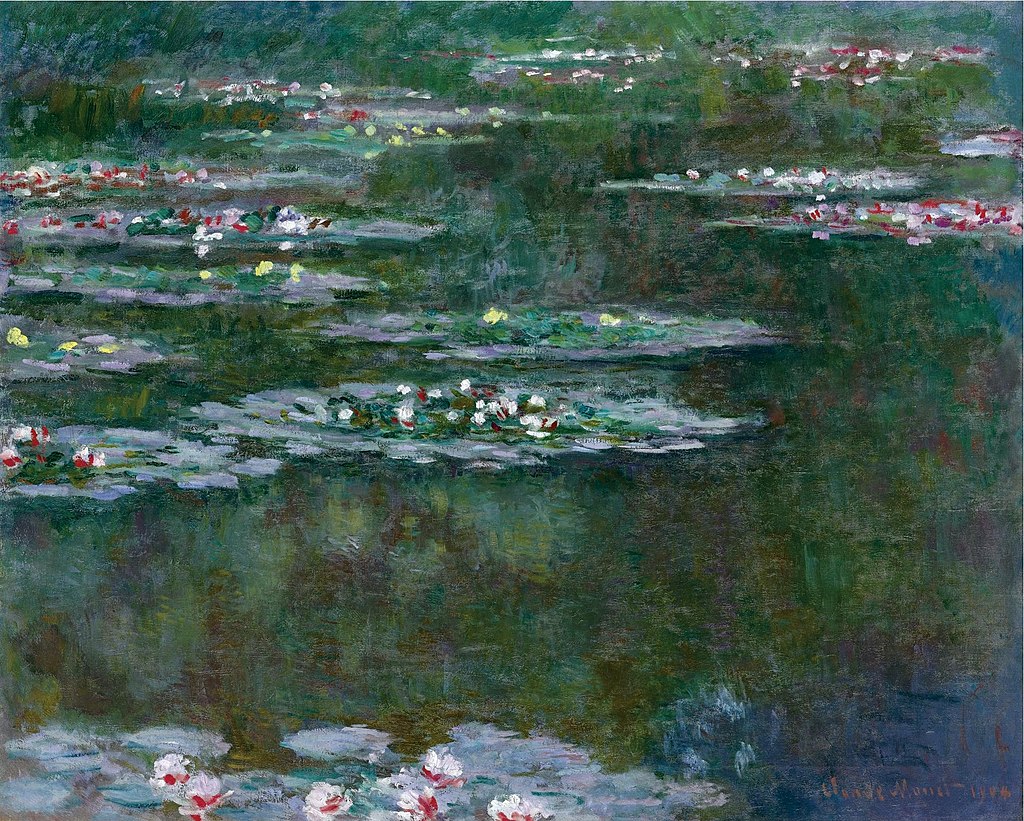 2. "Ninféias" (1916-26) - Da série de ninféias do fim da vida de Monet, cuja visão, assim como as telas, parecia diluída e desfocada. Claude Monet ~ Suas 5 principais pinturas