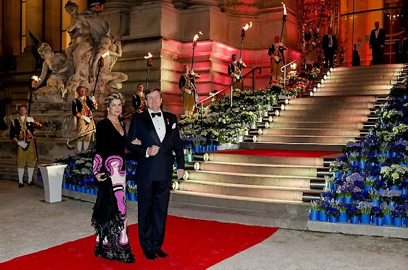 King Willem-Alexander and Queen Maxima of The Netherlands hosted a concert and a reception at the Petit Palais in Paris, for to thank President François Hollande