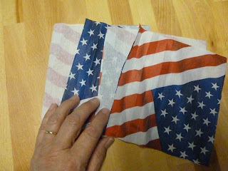Patriotic paper napkin butterfly