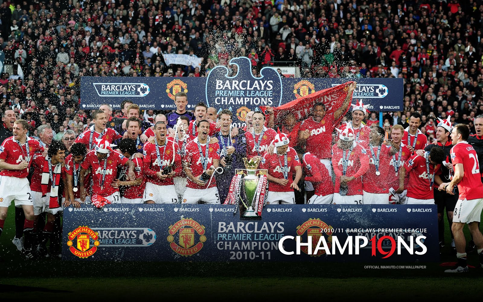manchester united champions celebrations | Epl Football Wallpaper For