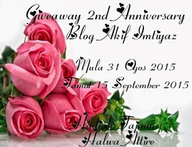 "Giveaway 2nd Anniversary Blog Akif Imtiyaz"