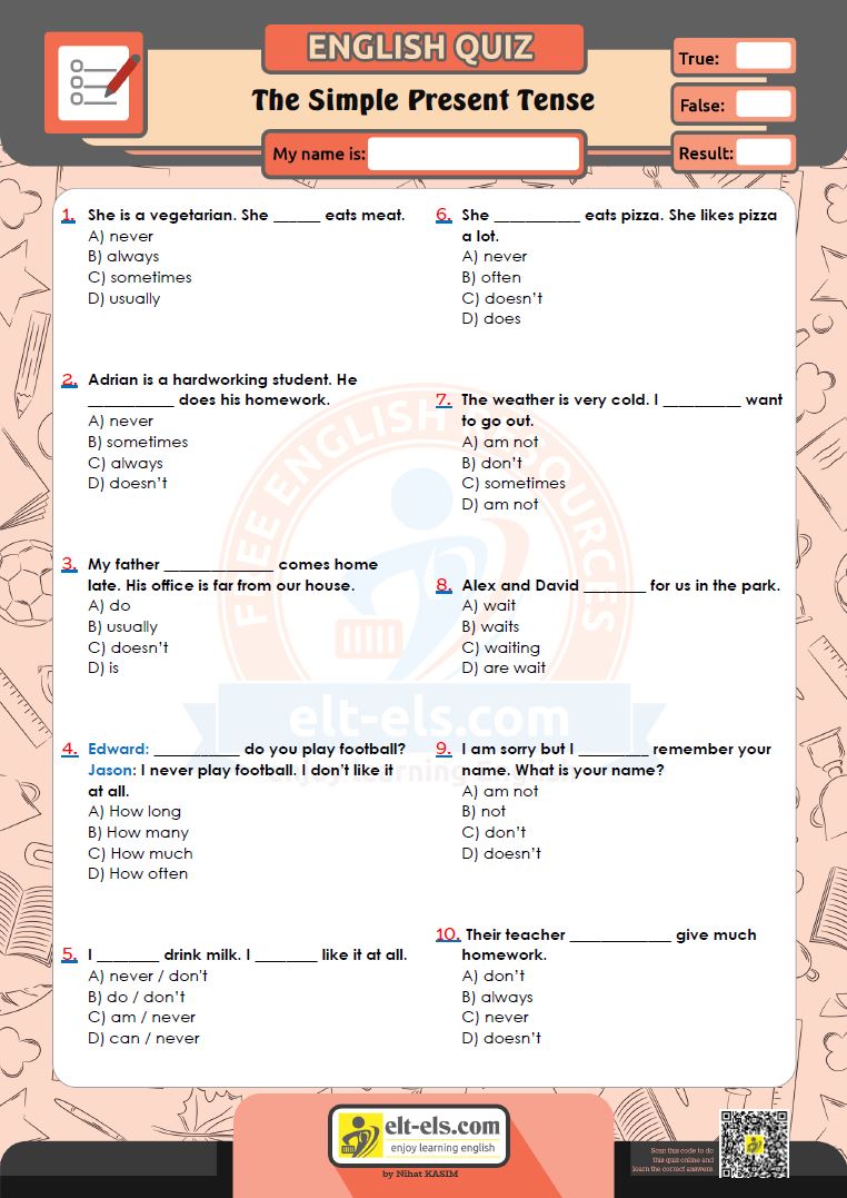 the-simple-present-tense-multiple-choice-test-www-elt-els