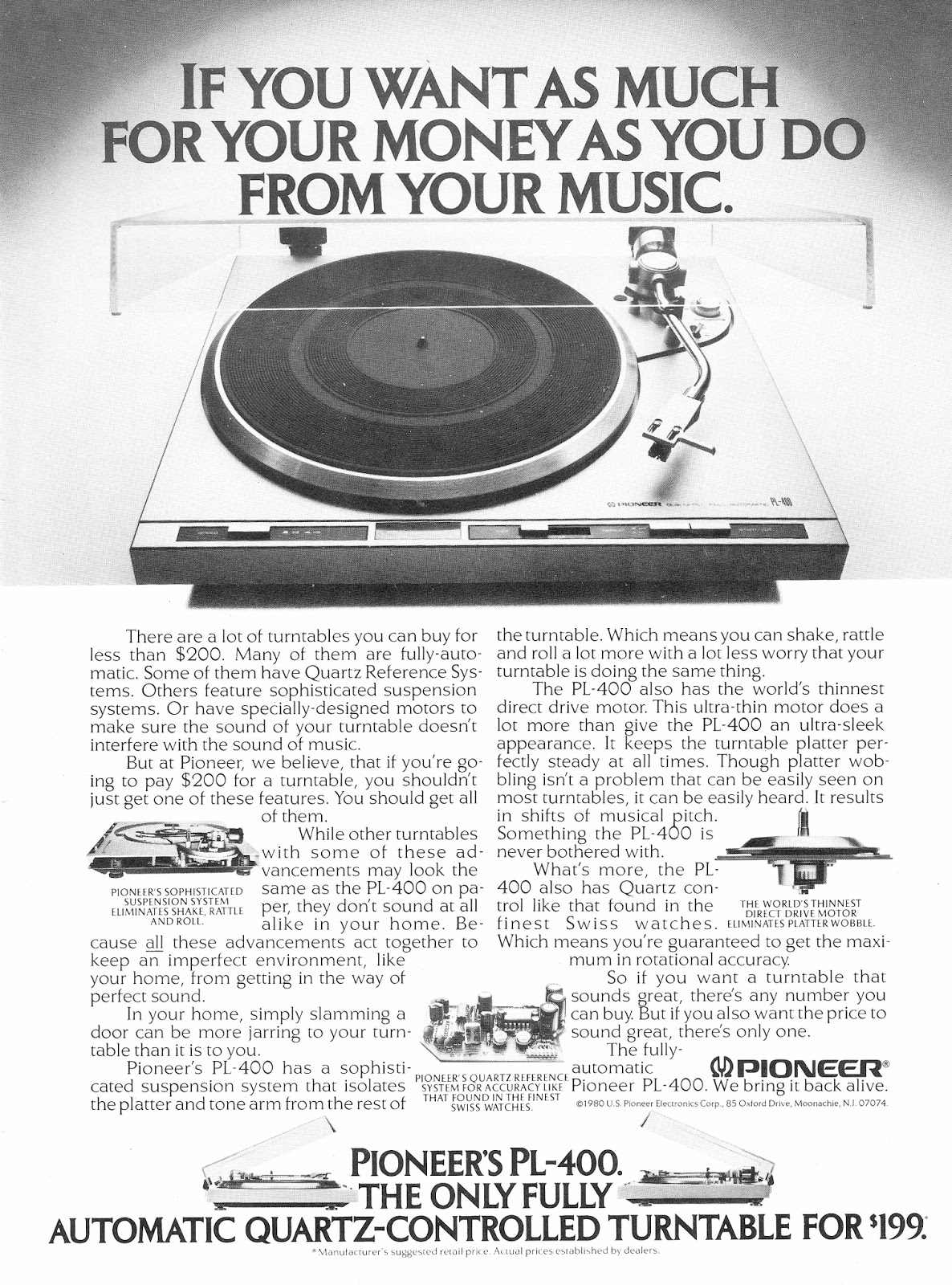 - Vinyl Philosophy -: Vintage Advertisement - Pioneer PL-400 - 1979