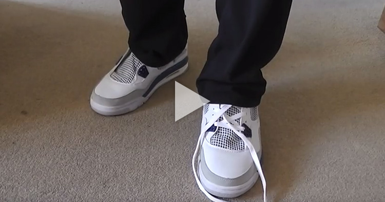 How to "tie" your shoelace without using your hands