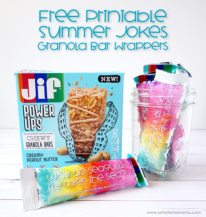Free Printable Summer Joke Granola Bar Wrappers are a fun solution to lunchboxes and on-the-go snacking! #WinWinSnacks
