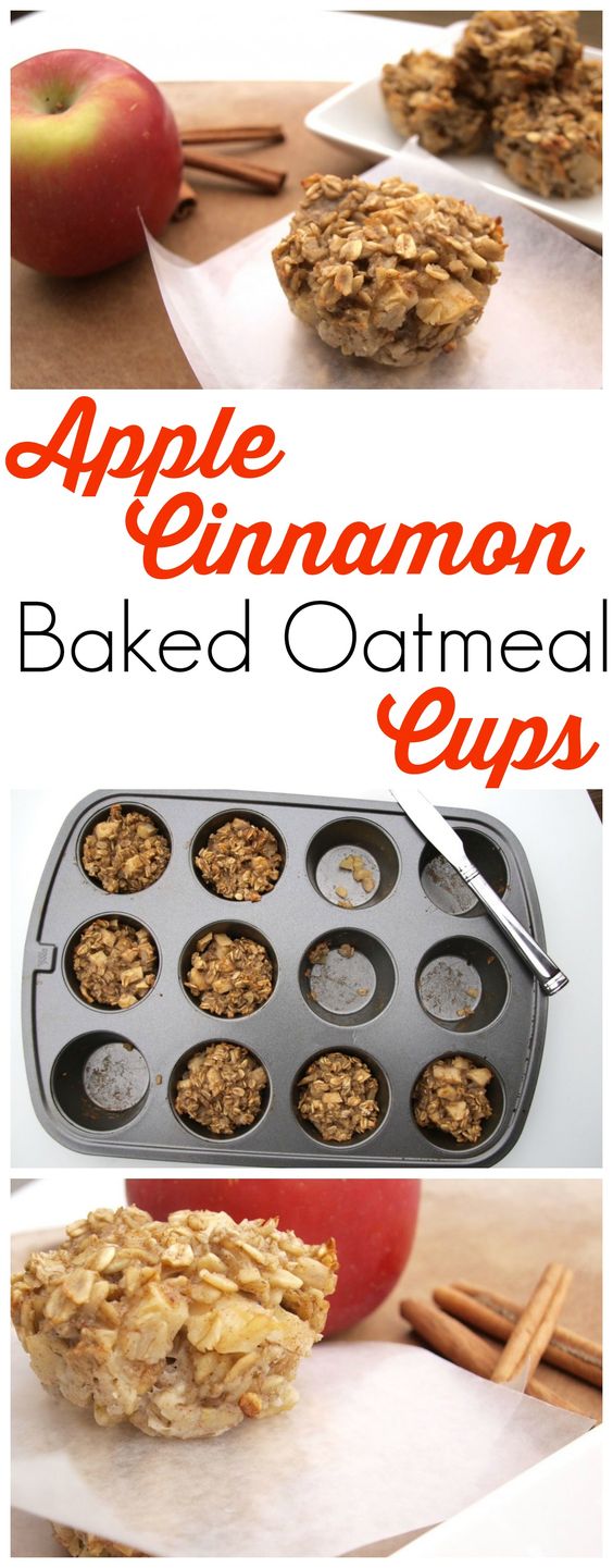 apple cinnamon baked oatmeal cups {gluten-free, dairy-free, nut-free, soy-free}