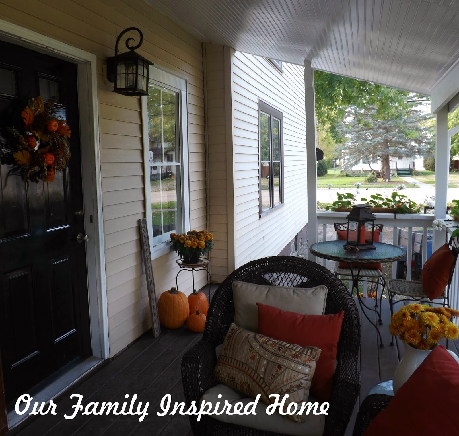 Our Family Inspired Home: Side Porch Autumn 2013