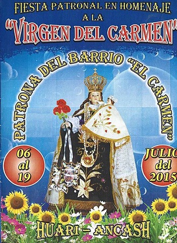 16 de Julio - Festividad de la Virgen del Carmen en Huari - Ancash