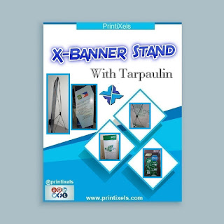 X-Banner Stand With Tarpaulin