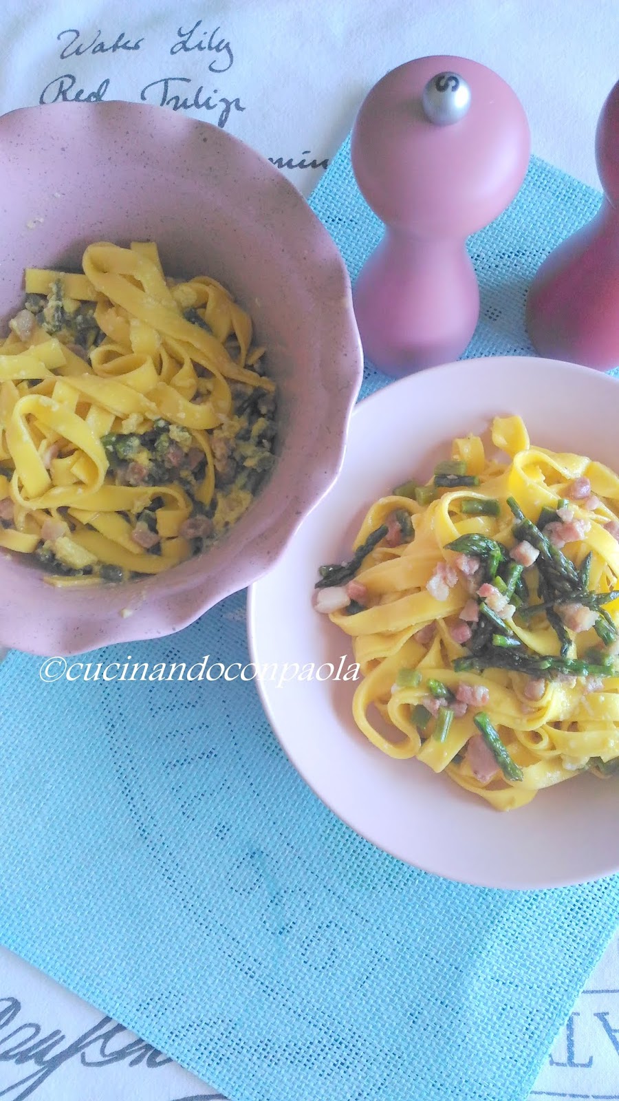 Cucinando con Paola Carbonara di Asparagi e Pancetta