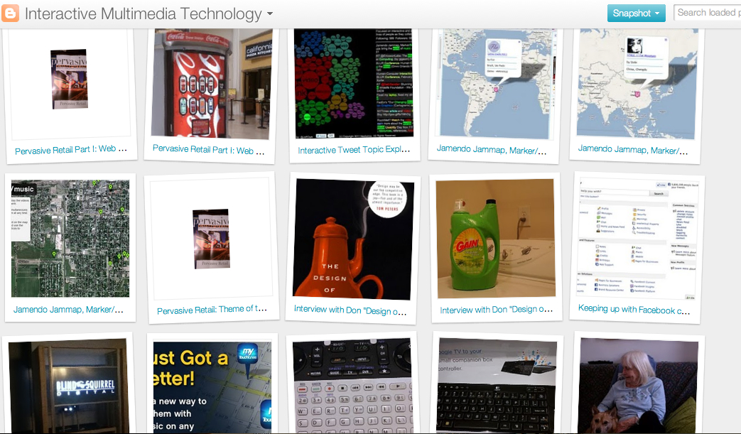 Interactive Multimedia Technology Play with Dynamic Views of my Blog