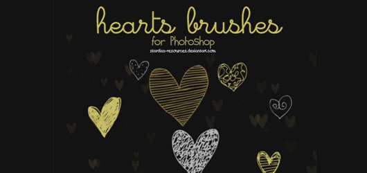 50 Free Photoshop Heart Brush Sets