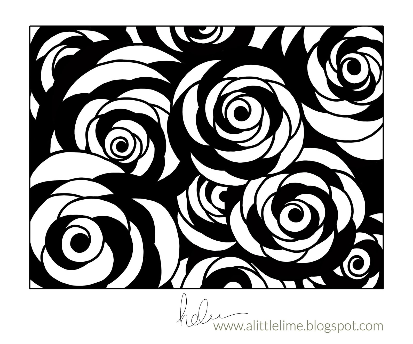 Wrapped Rose Tangle PATTERN and VIDEO
