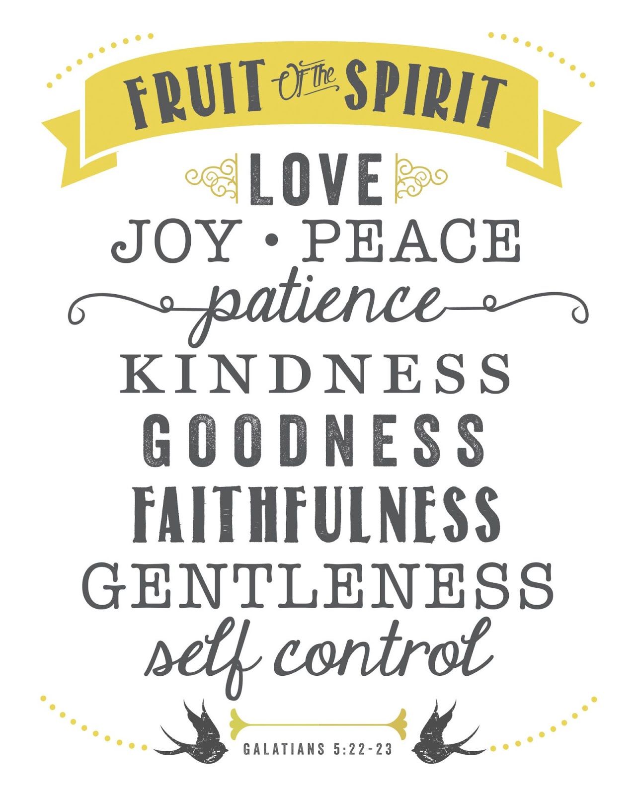 The Fruits of the Holy Spirit