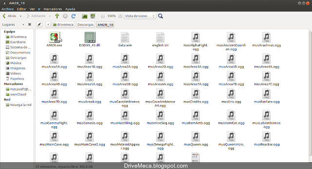 DriveMeca instalando y jugando Metroid 2 en Linux Ubuntu