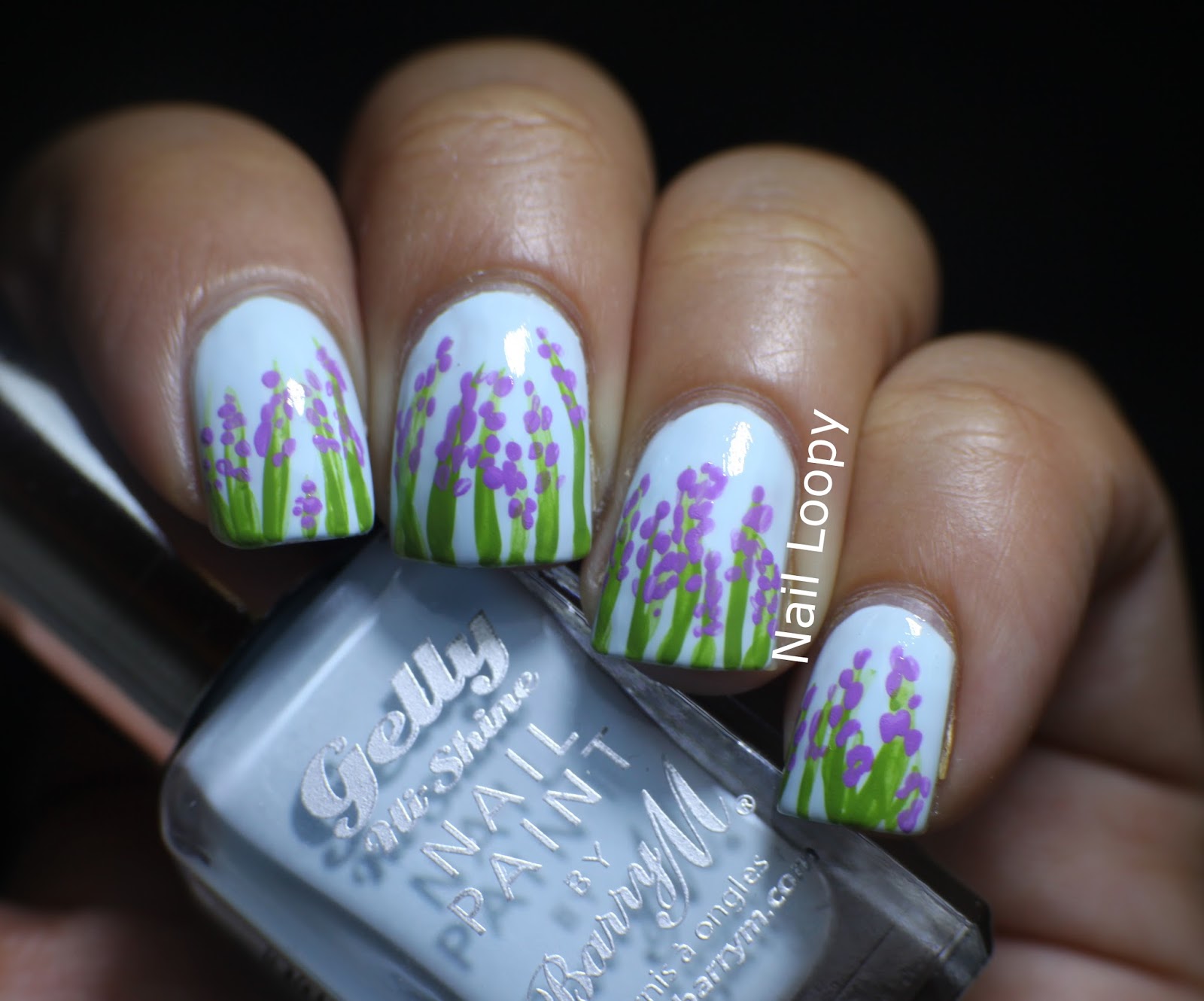9. Lavender and Grey Gradient Nails - wide 9