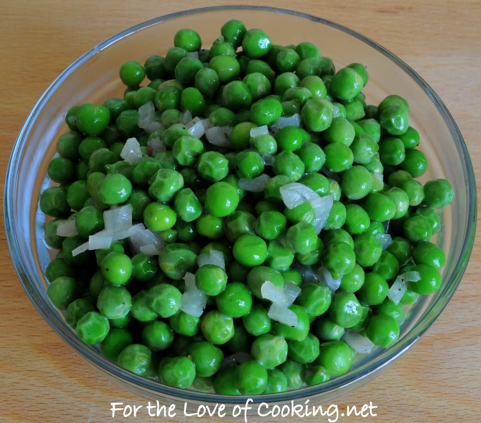 Peas with Butter and Shallots For the Love of Cooking