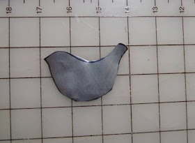 Recycled Wiggly bird magnet