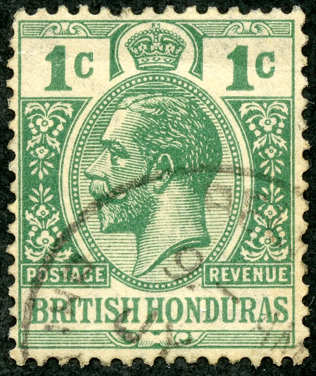 BRITISH HONDURAS. Government of British Honduras. 1 Dollar, 1894 Issue. P-1.  PMG Very Fine 20 Net. Ink Stamp. Splits, Minor Rust.