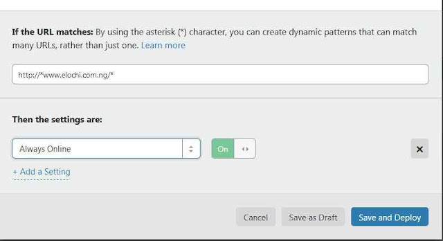 Cloudflare Page rule 1