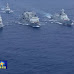 PLAN warships conduct underway replenishment in the East Indian Ocean