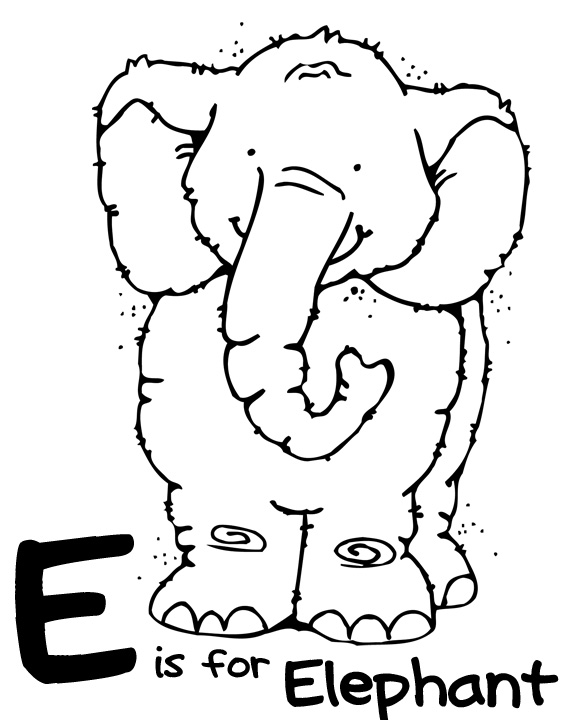 e elephant coloring pages - photo #9