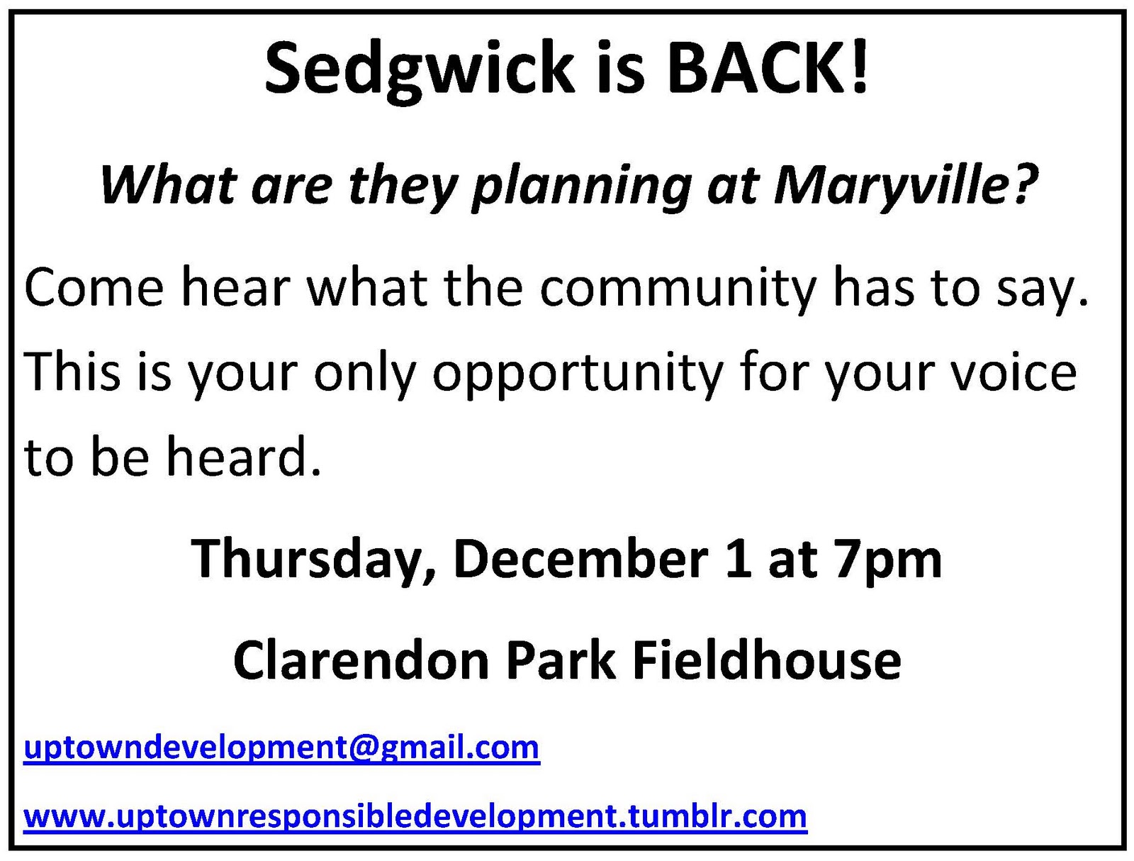 Uptown Update November 2011