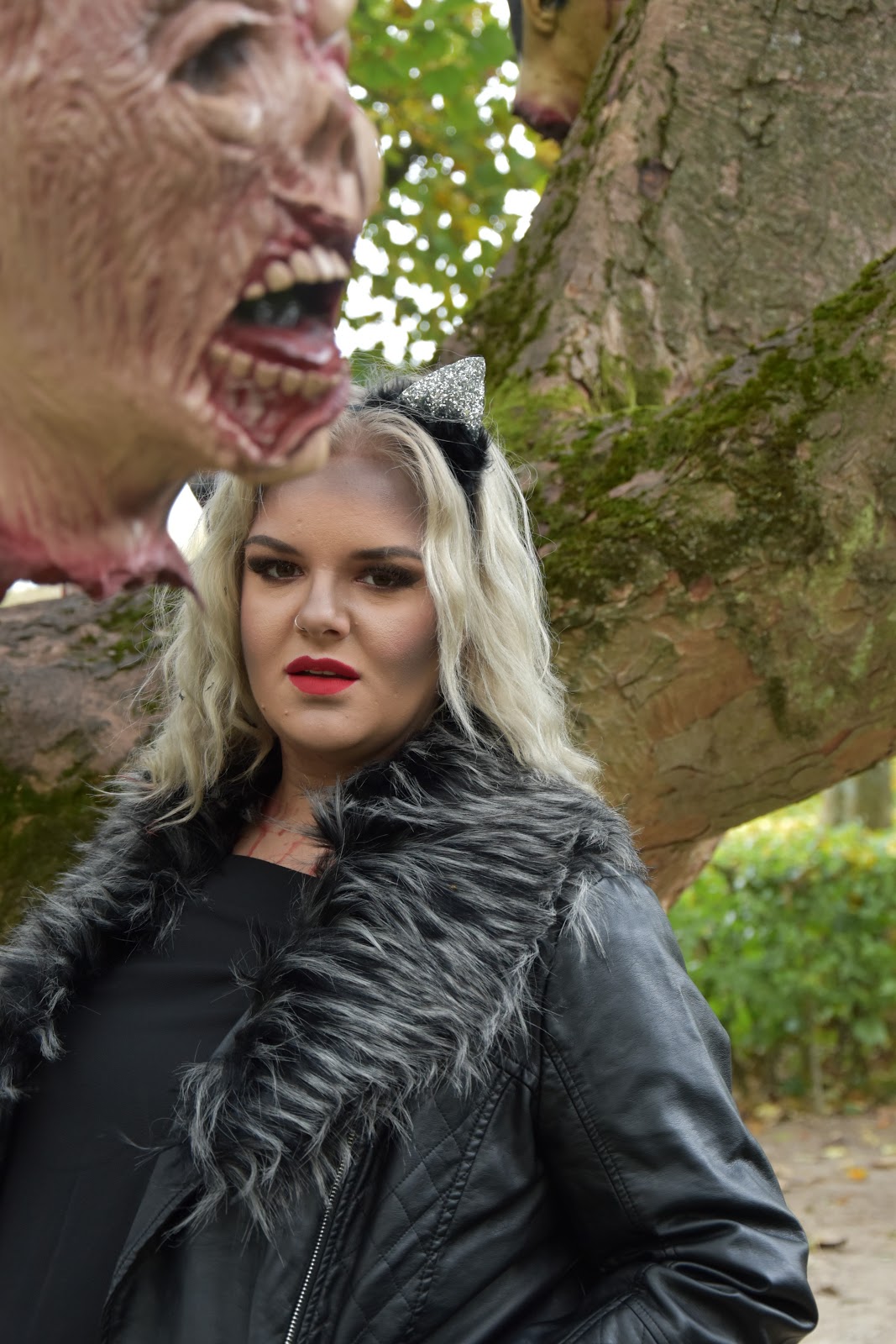 The Plus Size Faux Fur Leather Look Jacket You NEED This Autumn from Yours Clothing at The Alnwick Garden