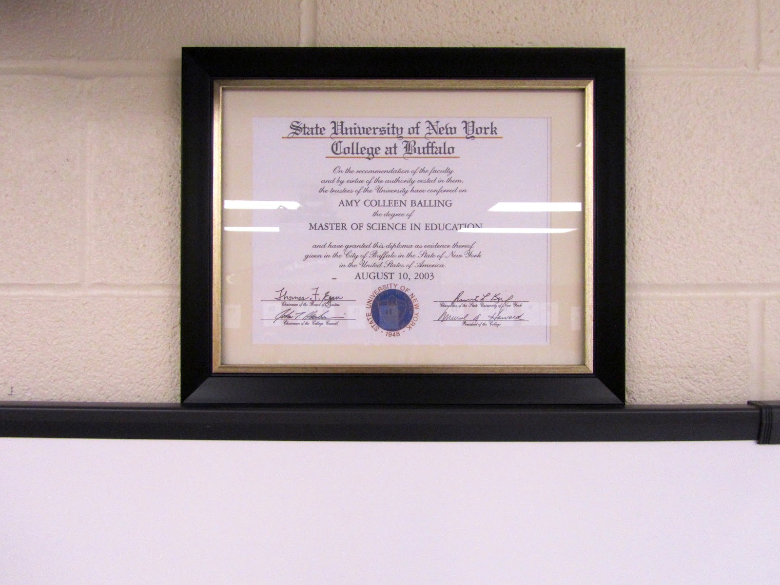 4f Showing Professionalism by hanging your degrees and certifications