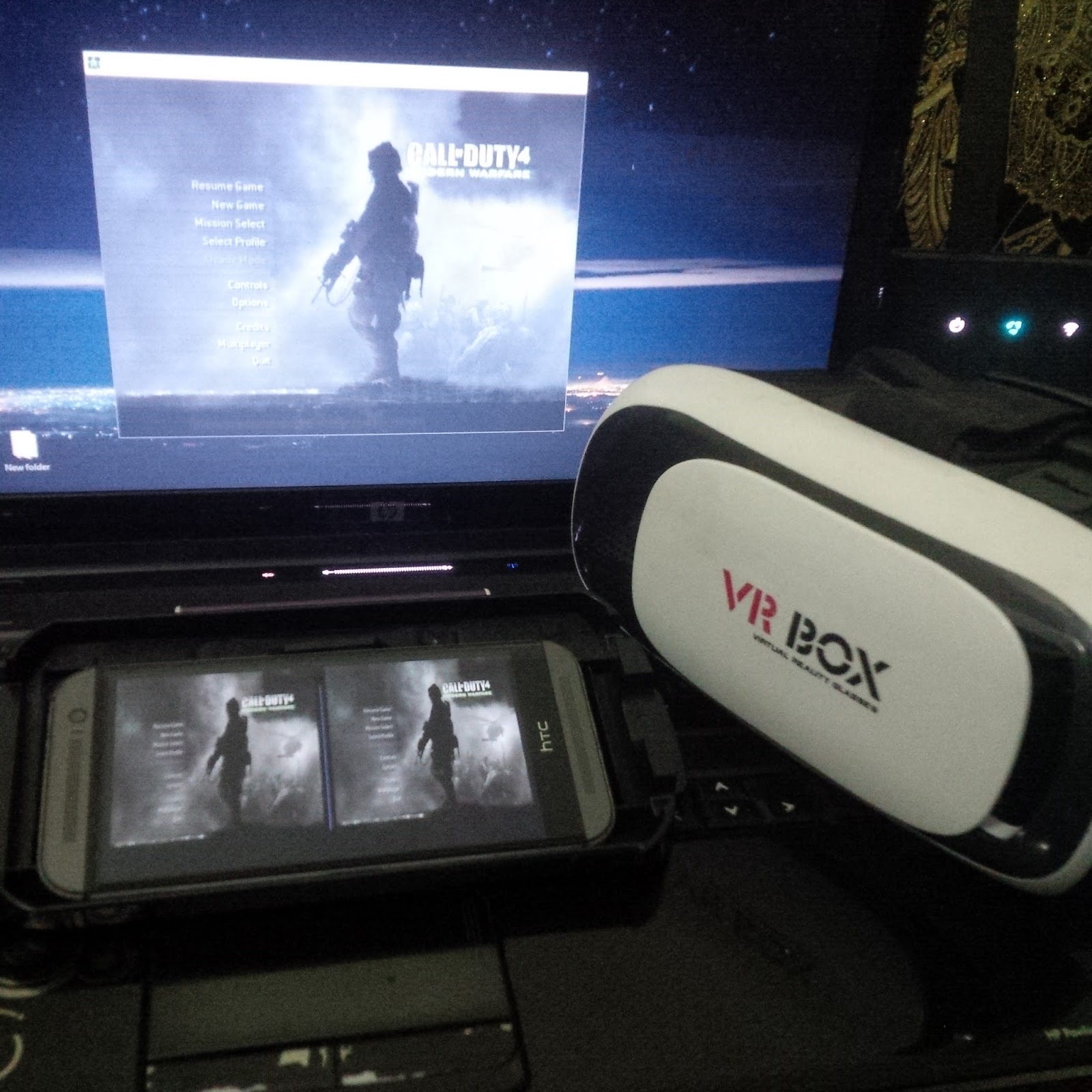 VR Box එකෙන් ලැප් එකේ තියන game ගහමු