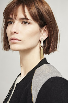 Bijoux Viveka Bergstrom boucle Strass blanc