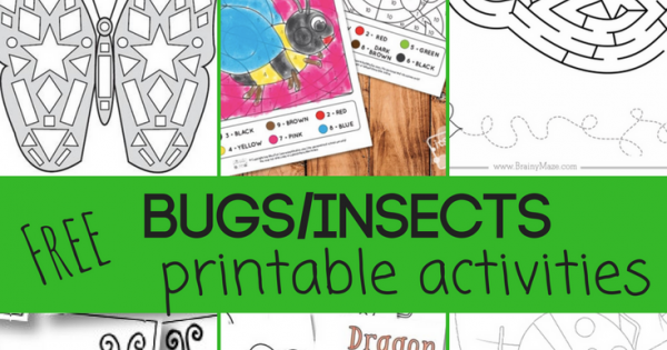 Kindergarten Worksheets and Games: 28 FREE Insect Worksheets