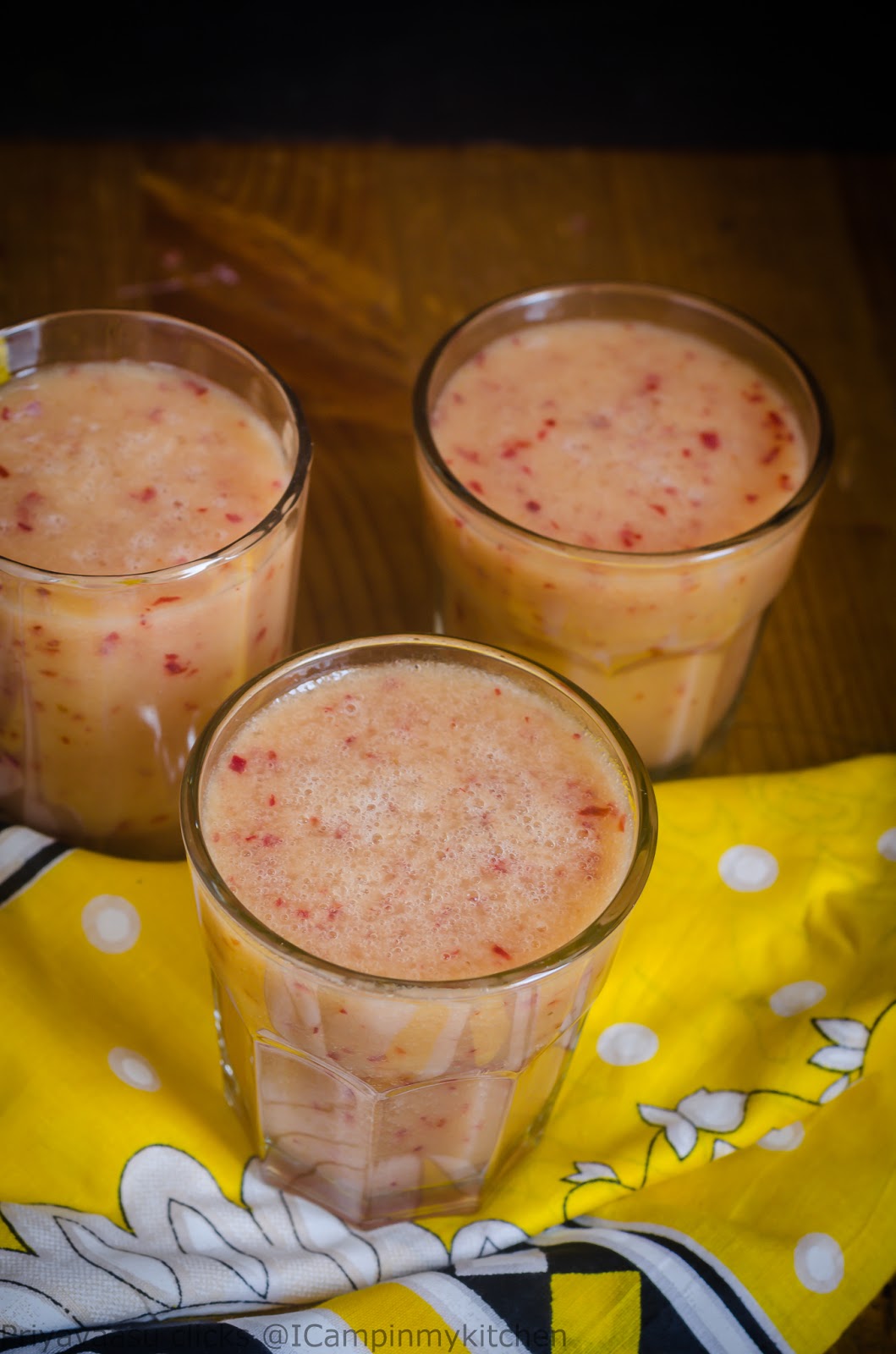 Plum & banana coconut water smoothie I Camp in my Kitchen