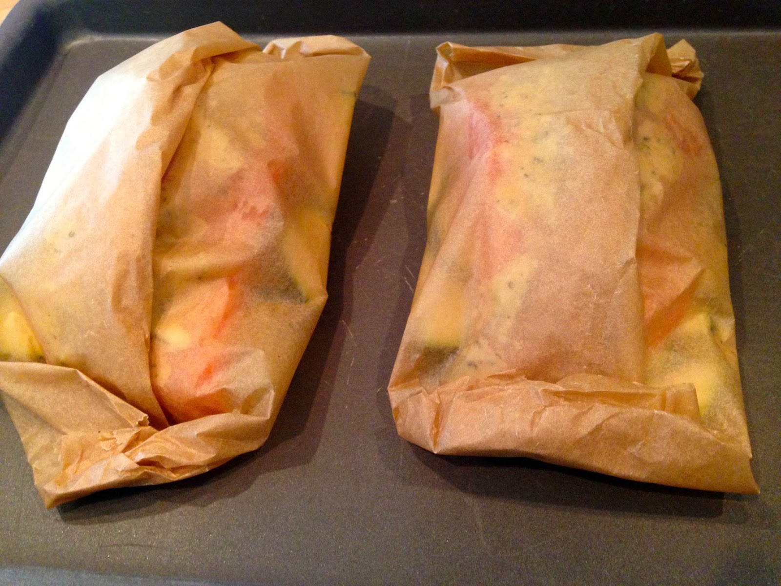 Rita's Recipes Garlic Butter Salmon in Parchment Packets