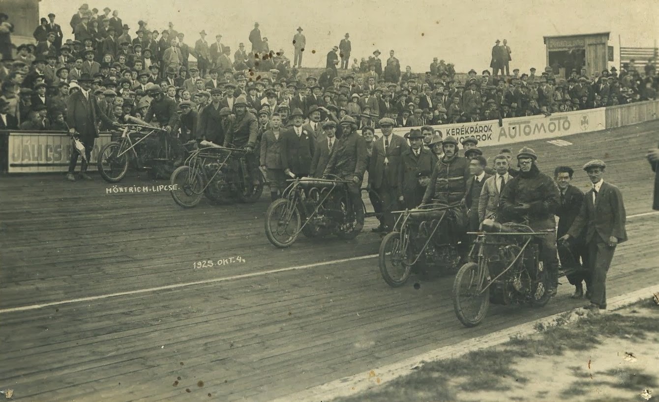 Fast is fast...: Velodrome racing during the 1920s in Hungary.
